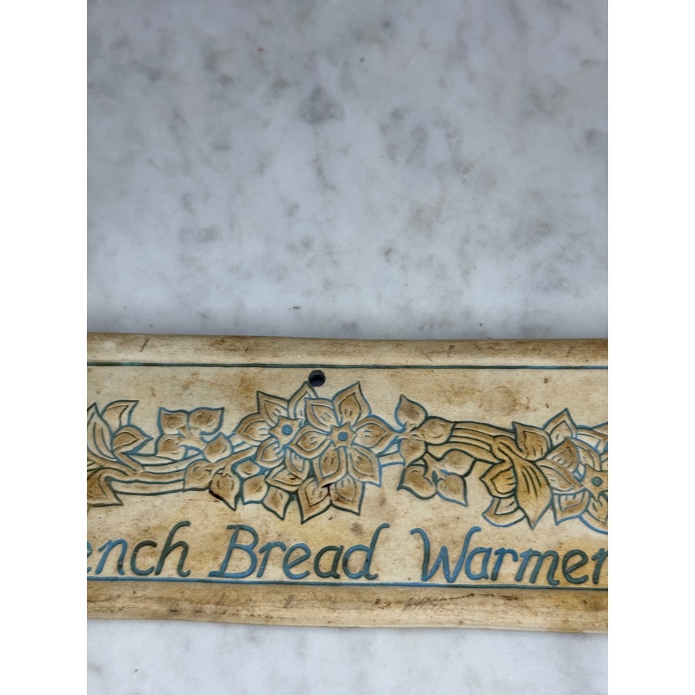 Lyn Ulick 3"x12" French Bread Warmer Vintage Floral Ceramic‎ Kitchen Decor 1991